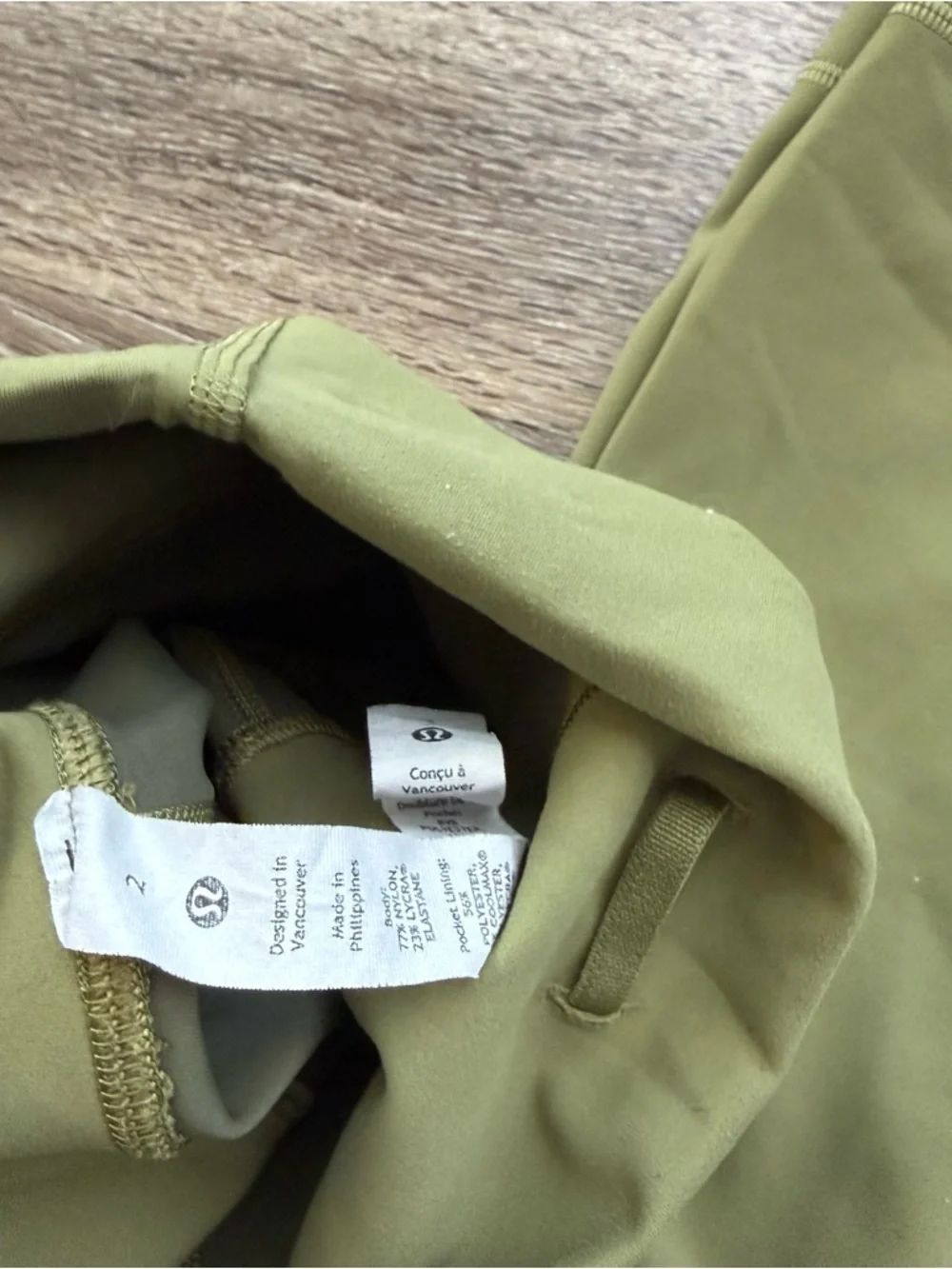 Lululemon Wunder Train High-Rise Crop 23" Bronze Green - Picture 5 of 7